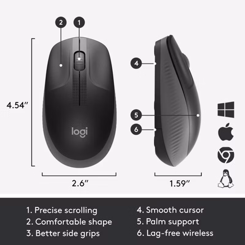 Logitech M190 Mus Black / Anthracite