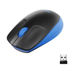 Logitech M190 mouse RF Wireless Optical Svart/Blå