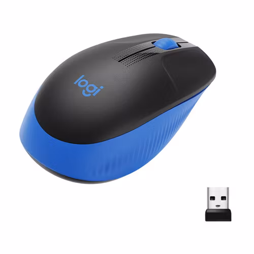 Logitech M190 mouse RF Wireless Optical Svart/Blå