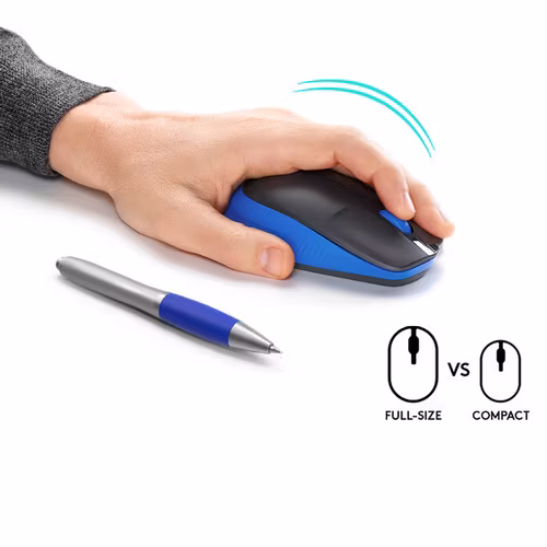 Logitech M190 mouse RF Wireless Optical Svart/Blå