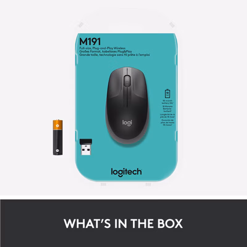 Logitech M190 mouse Svart/ Grå