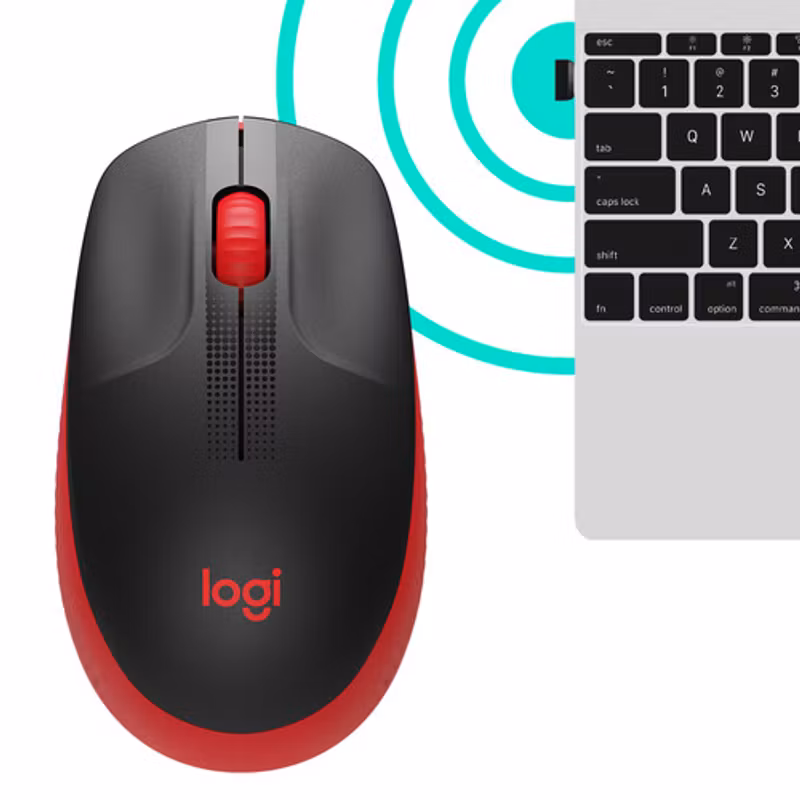 Logitech M190 mouse RF Wireless Optical Röd
