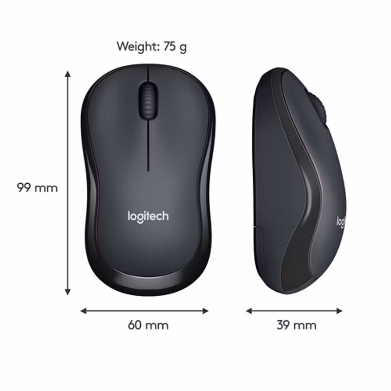 Logitech M220 Silent Mouse Black