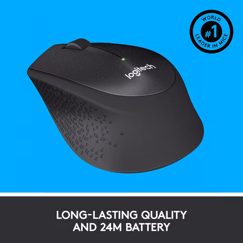 Logitech M330 Silent Plus Mouse Noiseless Black