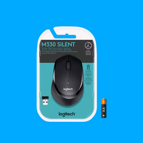 Logitech M330 Silent Plus Mouse Noiseless Black