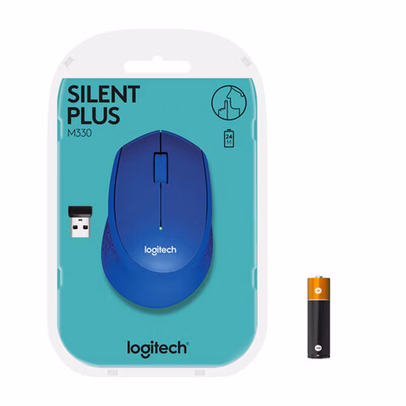 Logitech M330 Silent Plus Ljudlös Mus Blå