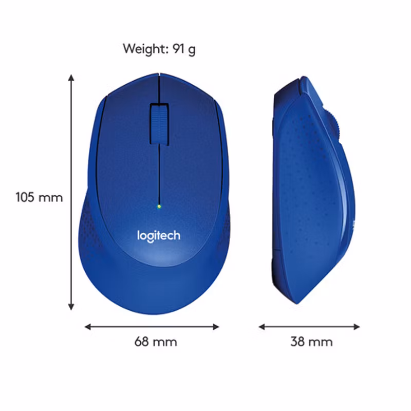 Logitech M330 Silent Plus Ljudlös Mus Blå