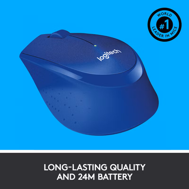 Logitech M330 Silent Plus Ljudlös Mus Blå