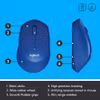 Logitech M330 Silent Plus Ljudlös Mus Blå