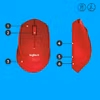 Logitech M330 Silent Plus mouse Red