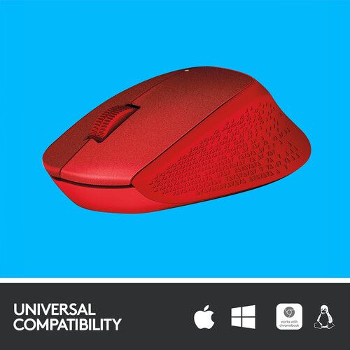 Logitech M330 Silent Plus mouse Red
