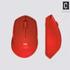 Logitech M330 Silent Plus mouse Red