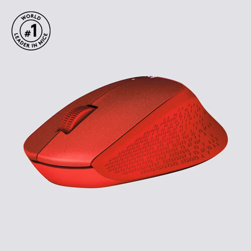 Logitech M330 Silent Plus mouse Red