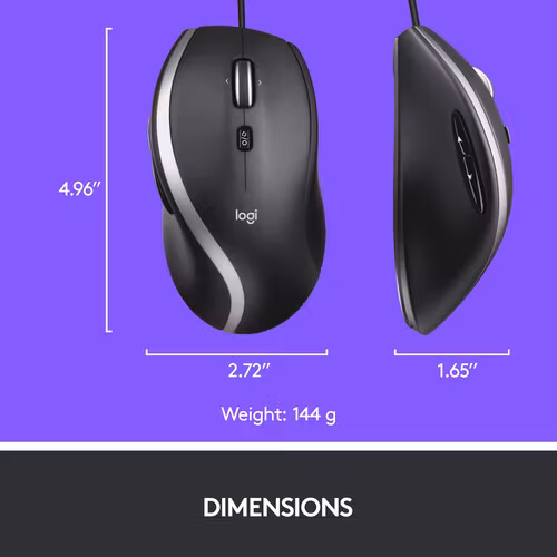 Logitech Advanced Corded M500s Mouse