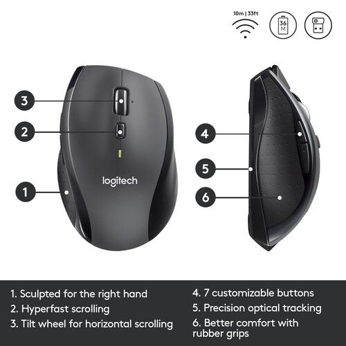 Logitech M705 Marathon Trådlös