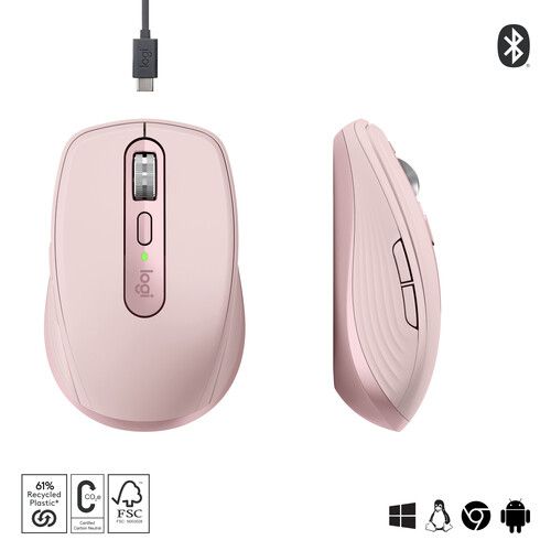 Logitech MX Anywhere 3S mouse Pink