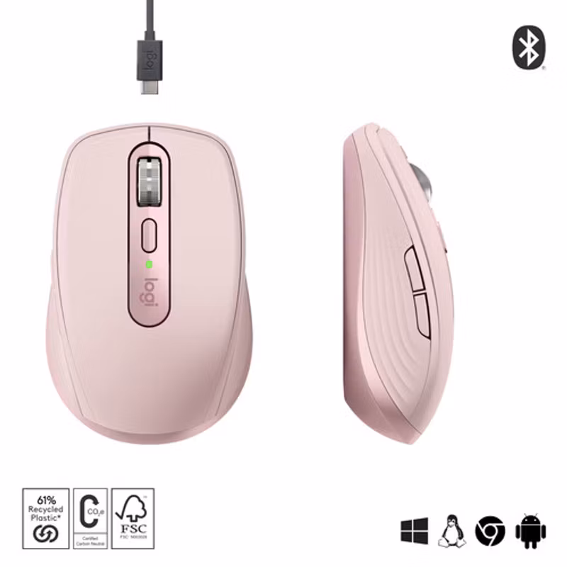 Logitech MX Anywhere 3S mouse Pink