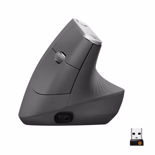 Logitech MX Vertical Wireless Mus Svart