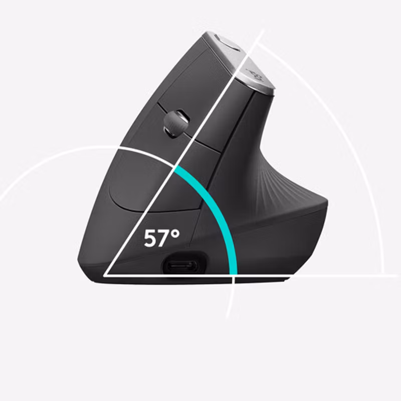 Logitech MX Vertical Wireless Mus Svart