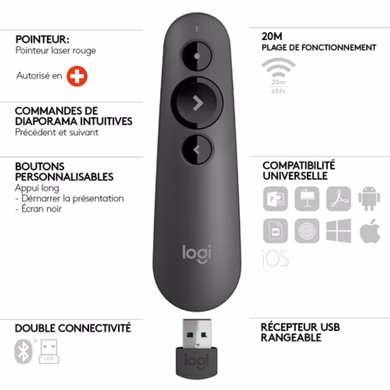 Logitech R500 Presentatör Grafit