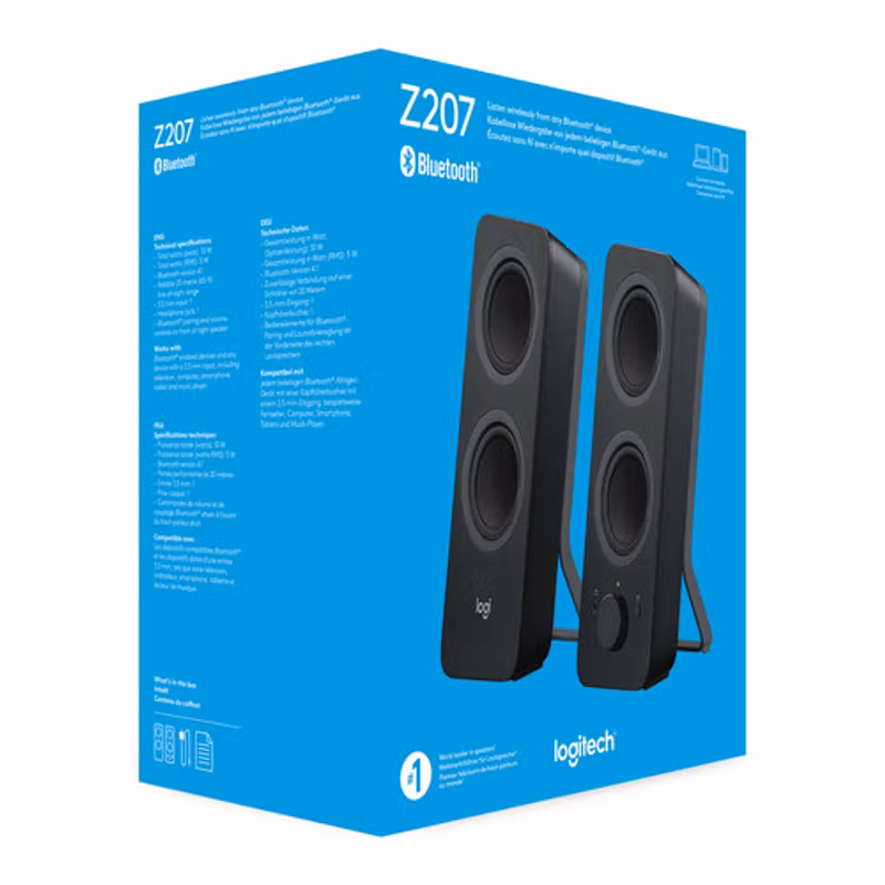 Logitech Z207 2.0-kanal Högtalare Svart