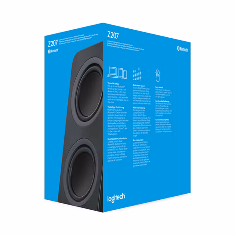 Logitech Z207 2.0-kanal Högtalare Svart