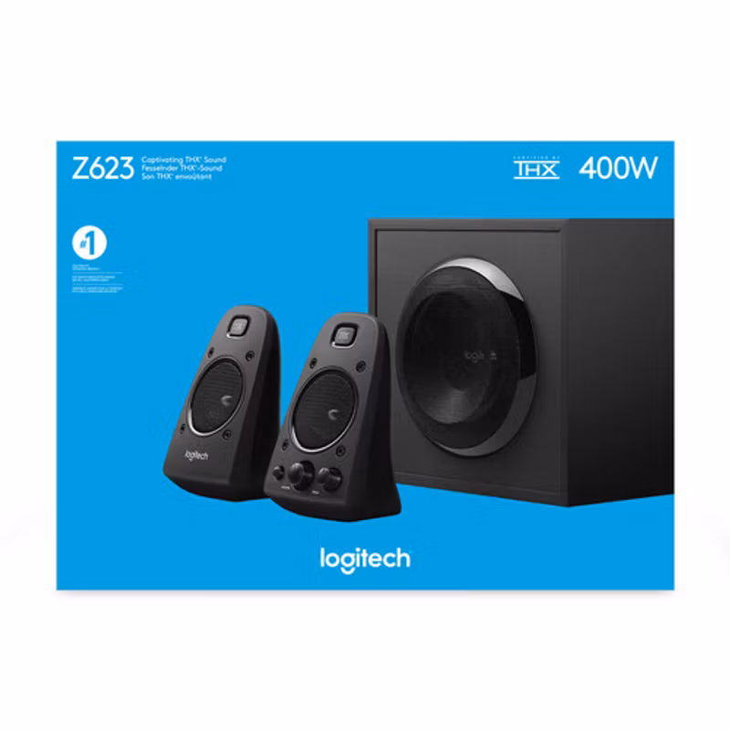 Logitech Z623 THX-certifierat 2.1-högtalarsystem, svart