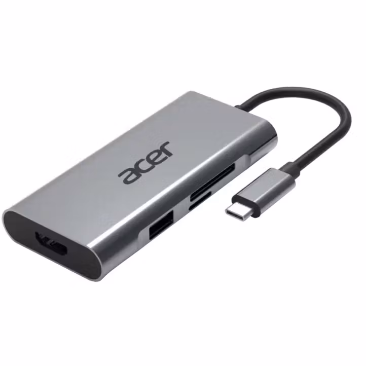 Acer 7-in-1 Mini Dock, docking station (silver, HDMI, USB-A, USB-C)