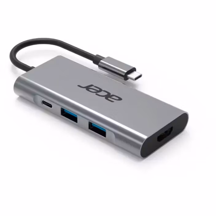 Acer 7-in-1 Mini Dock, docking station (silver, HDMI, USB-A, USB-C)