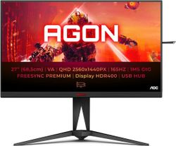 AOC AGON AG275QXN/EU - 27 - LED - QHD, HDR, Adaptive-Sync, 165Hz panel, black/red