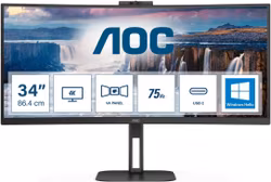 AOC Value-line CU34V5CW/BK 34" VA 3440 x 1440 UltraWide Monitor