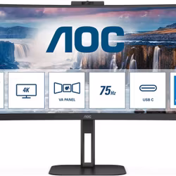 AOC Value-line CU34V5CW/BK 34" VA 3440 x 1440 UltraWide Monitor