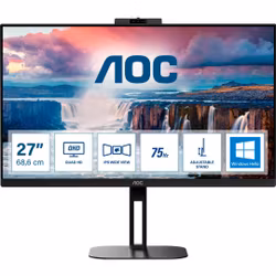 AOC Q27V5CW/BK, LED monitor - 27 -  black, HDMI, DisplayPort, QHD, IPS, FreeSync