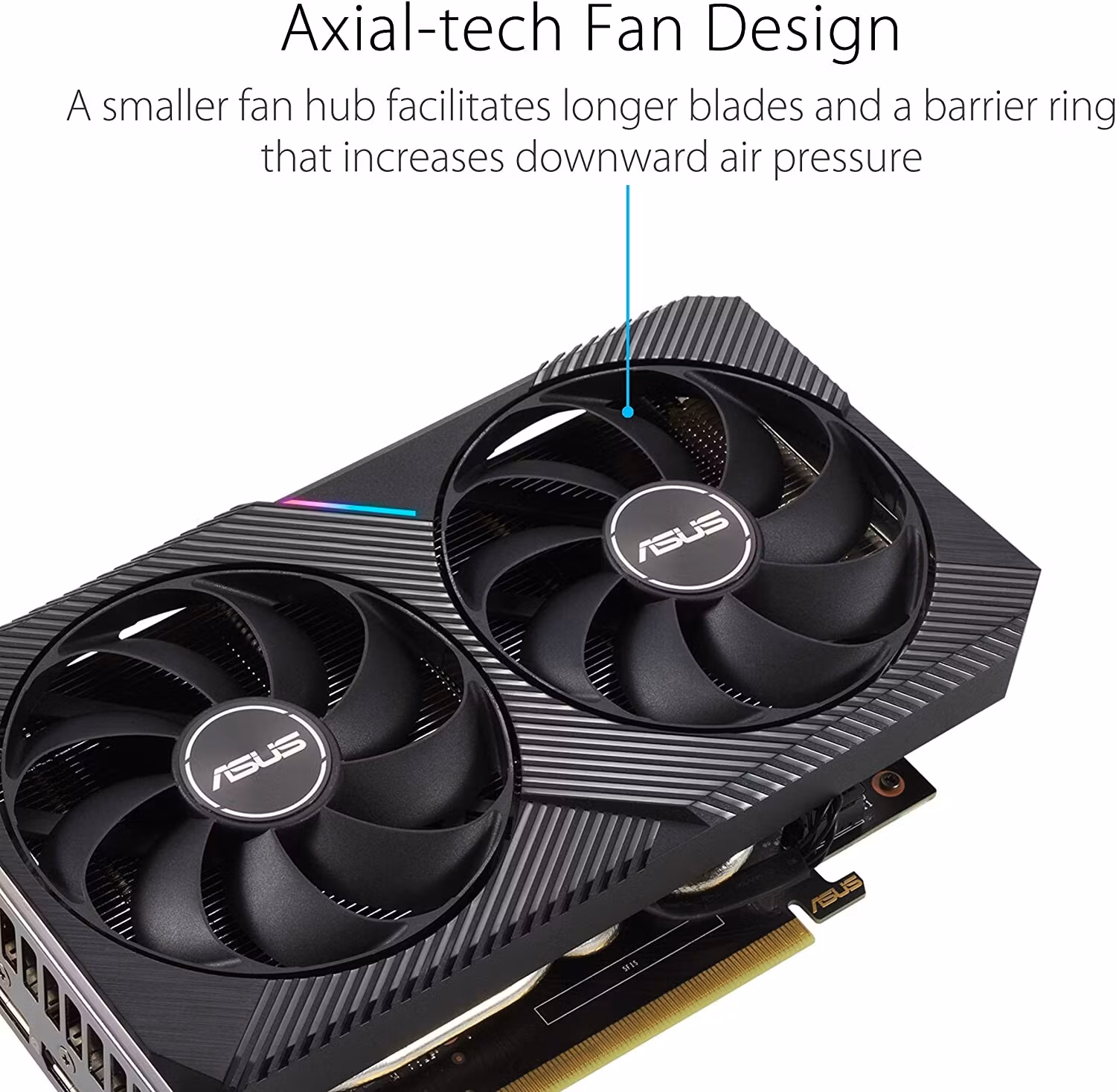Asus GeForce RTX 3060 DUAL OC V2 LHR - 12GB - 3x DisplayPort, 1x HDMI 2.1