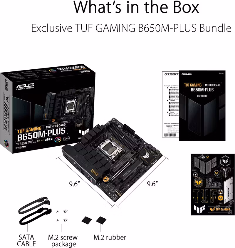 ASUS TUF GAMING B650M-PLUS, Mainboard (black/light orange) - AM5