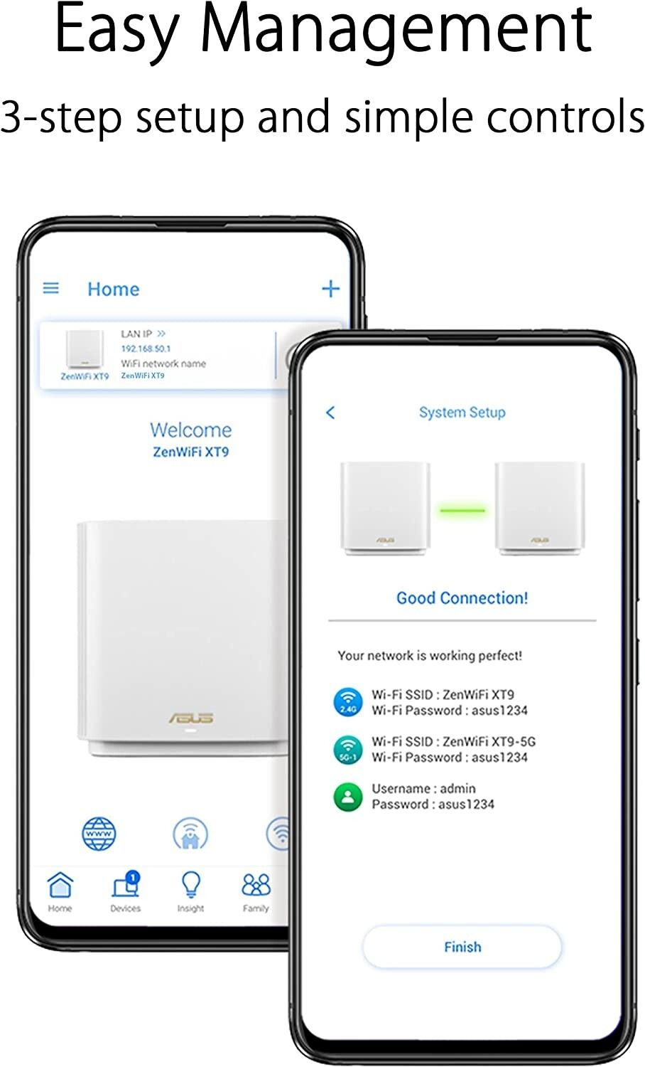 ASUS ZenWiFi XT9 Mesh Router 1-pack Svart
