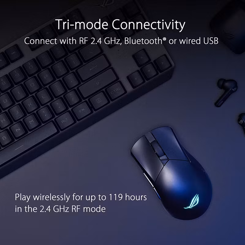 ASUS ROG Gladius III Wireless Aimpoint Trådlös Mus Svart