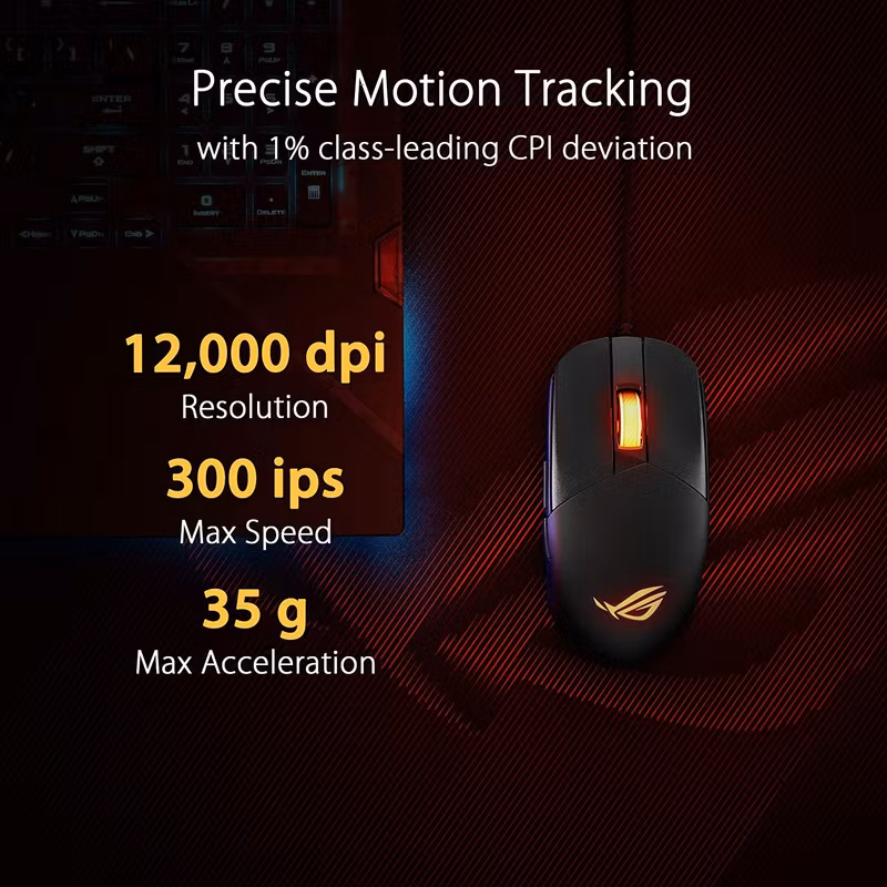 ASUS ROG Strix Impact III Gaming Mus Svart
