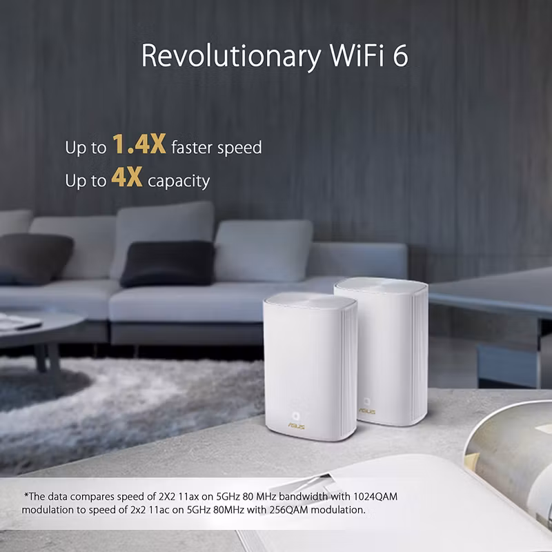 ASUS ZenWifi AX (XP4) AX1800, Router (white)