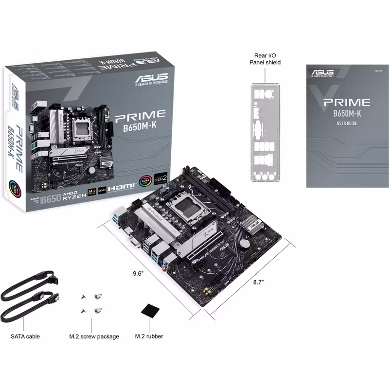 ASUS PRIME B650M-K Socket AM5 Moderkort