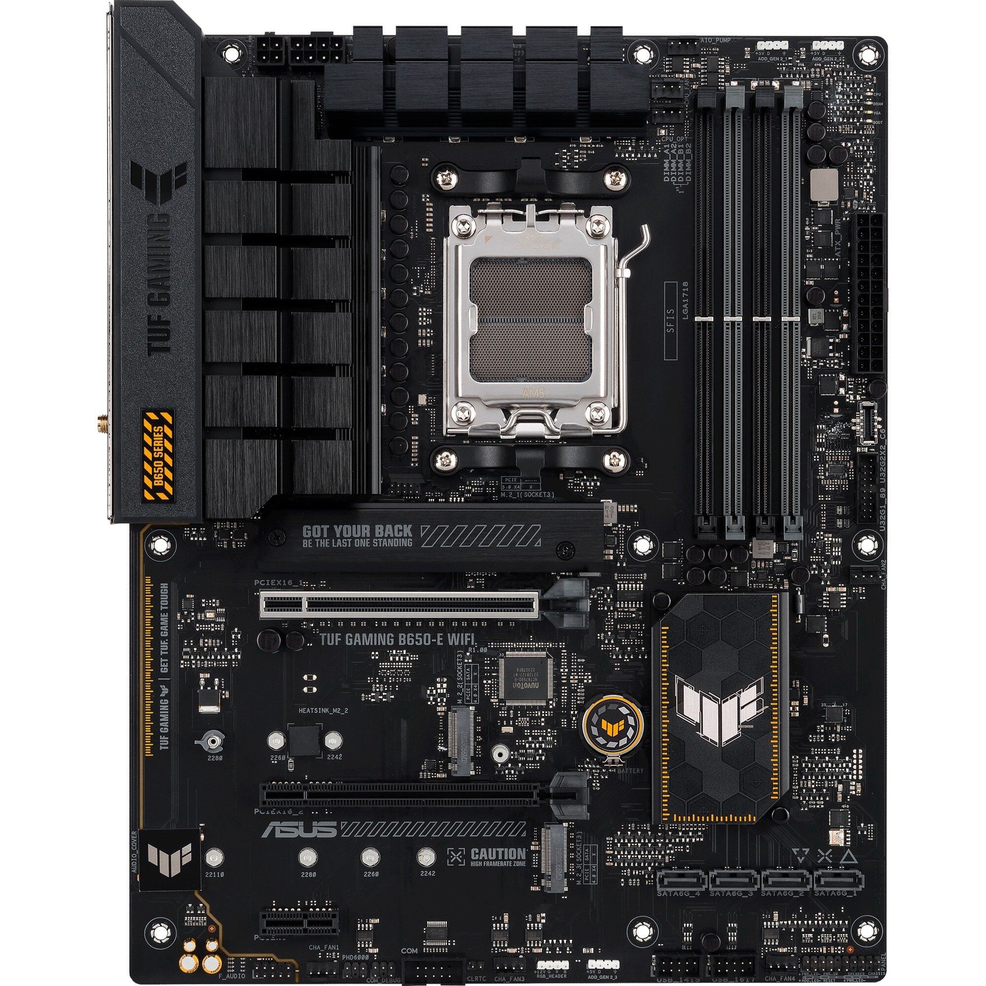 ASUS TUF GAMING B650-E WIFI - Socket AM5 - motherboard (black/light orange)