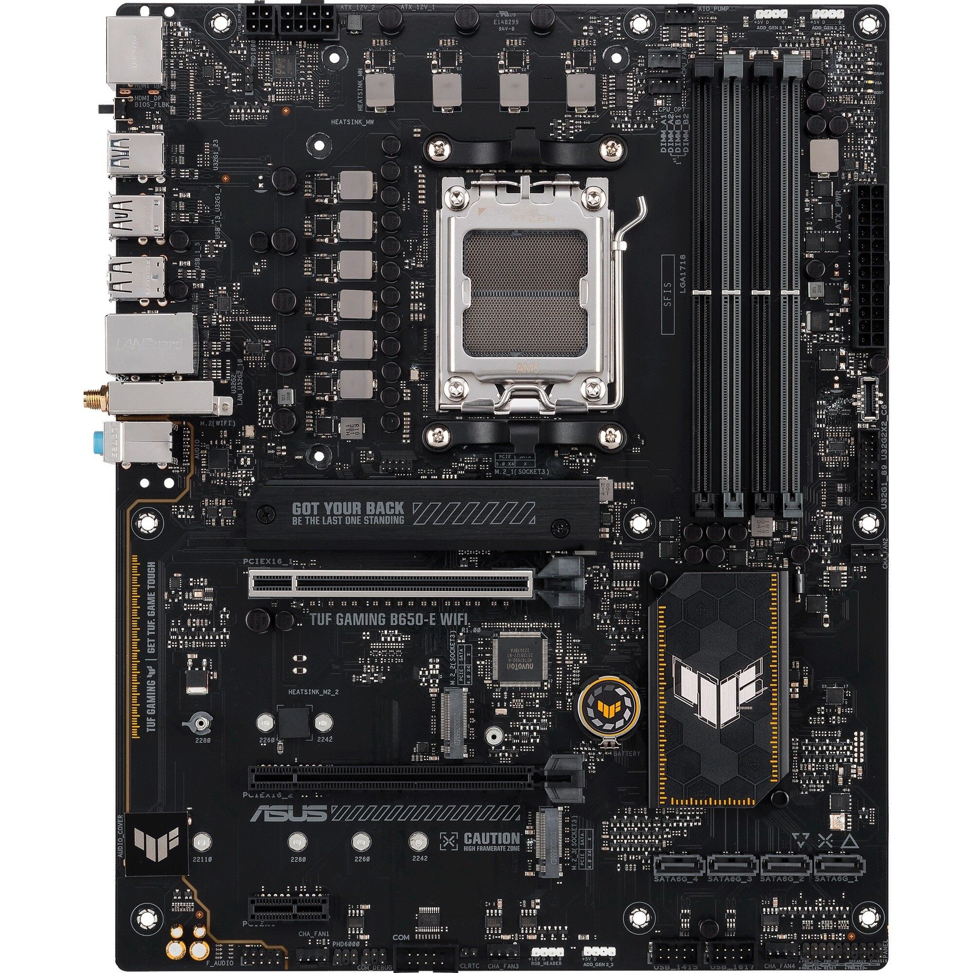 ASUS TUF GAMING B650-E WIFI - Socket AM5 - motherboard (black/light orange)