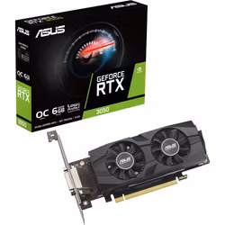 ASUS GeForce RTX 3050 LP-BRK, graphics card (1x DisplayPort, 1x HDMI 2.1, 1x DVI-D)
