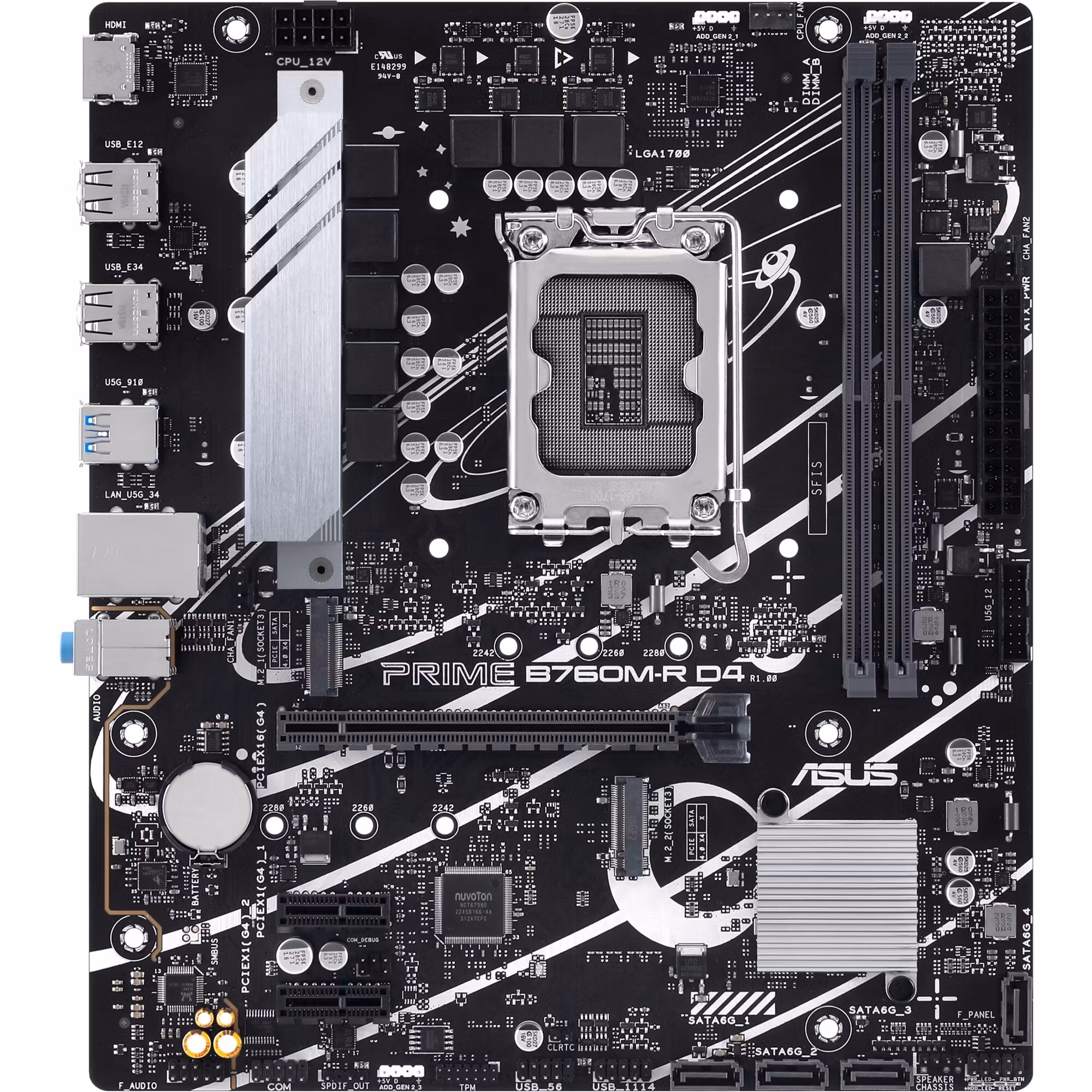 ASUS PRIME B760M-R D4 - Socket 1700 - motherboard