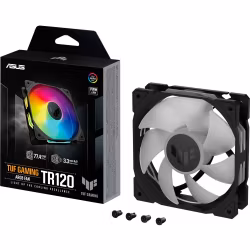 Asus TUF Gaming TR 120 ARGB PWM-fläkt, 120 mm svart/transperent