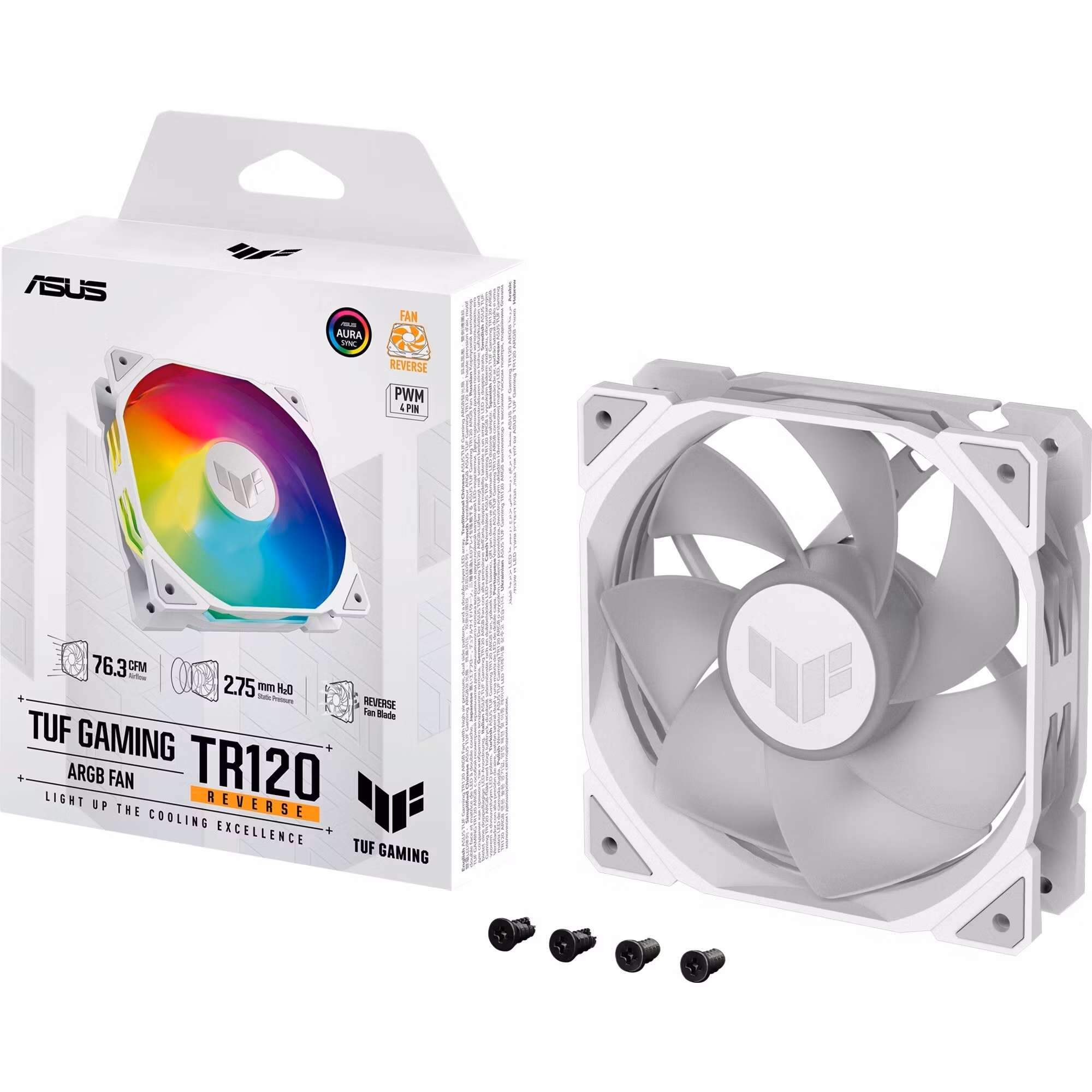 ASUS TUF GAMING TR120 ARGB, case fan (white/transparent, reverse blade)