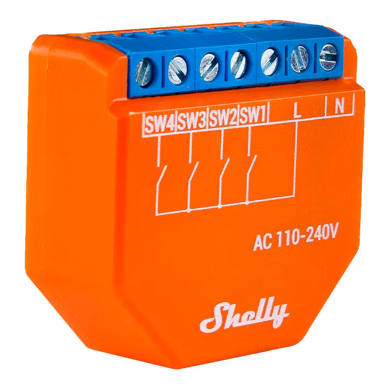 Shelly Plus i4 Infälld fjärrströmbrytare