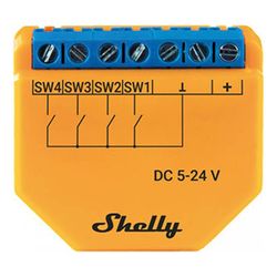 Shelly PLUS i4 DC WIFI Scene Controller/Activator, 5-24V DC Voltage