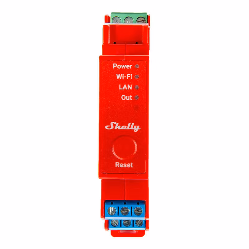 Shelly Pro 1PM WiFi/LAN 1-Kanal DIN-skena-relä med effektövervakning