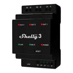 Shelly Pro 3 WiFi 3-Kanal DIN-skena-relä